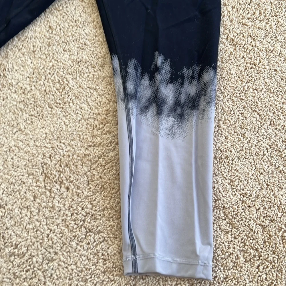Lululemon Athletica SZ 14, black /grey leggings .